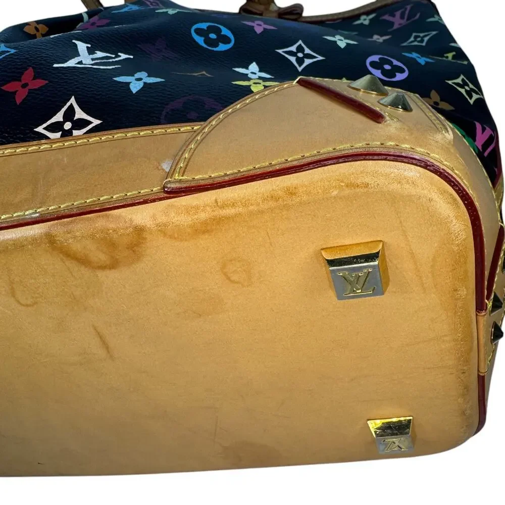 Louis Vuitton Murakami Sharleen Bag MM Multicolor Monogram tote Vintage Noir LV - Picture 15 of 15